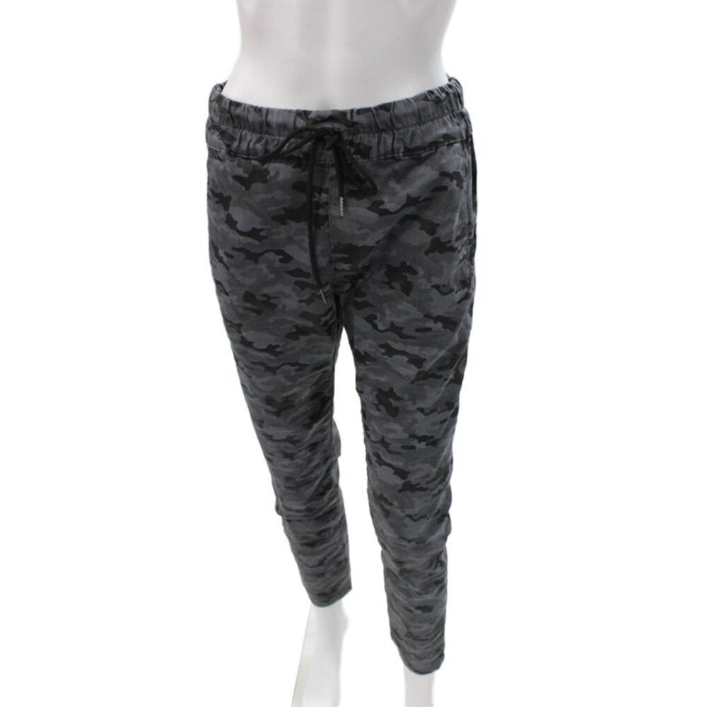 Flog Mens Jogger Pants Gray Camo Cotton Blend Drawstring Inseam 28 Size 29